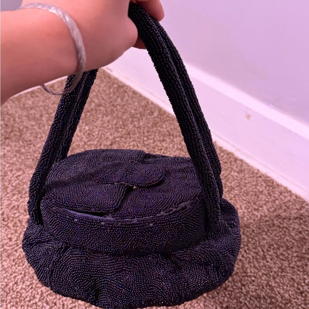 Vintage 40s Beaded Bag Charlet Paris New York - Picture 1 of 9